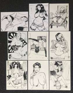 Salamanderlovers - 9 Originele, erotische tekeningen - Formaat (9x): 22 x 31 cm. | Catawiki