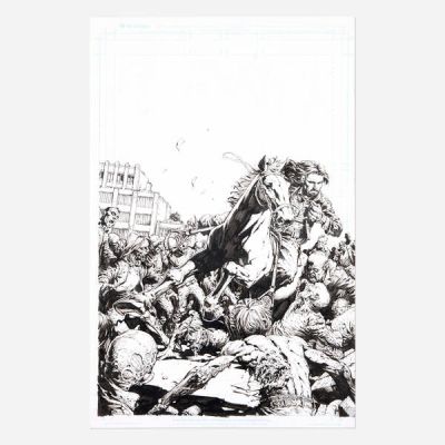 David Finch - Lot 114 - The Walking Dead Deluxe #110 Cover Original Art (Image Comics, 2025)