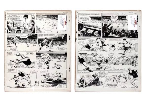 Lot 227 - Two original artwork strips for Tiger’s ’Roy Of The Rovers’ | misc / divers