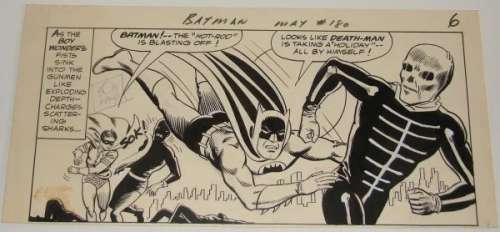 420: 1966 BATMAN #180 COMIC PAGE TOP ONLY | Weiss Auctions