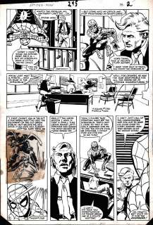 Dave Simons, John Romita Jr. - amazing spider-man #245 p 2 (spider-man in 6 of 7 panels, great early hob-goblin image! ) 1983