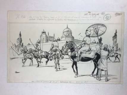 Franco Caprioli - original arwork "Il Polo" - Loose page - First edition | Catawiki