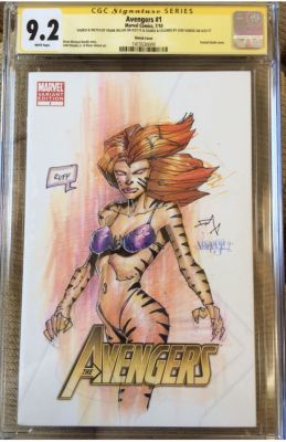 Frank Miller Tigress Avengers #1 Sketch Cover CGC 9.2 | Raremarq