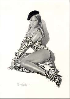 Pin Up - G. Casotto - original artwork "Naomi Campbell" - Loose page - (2020) | Catawiki