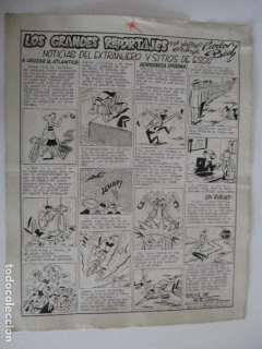 FRANCISCO IBÁÑEZ: PÁGINA ORIGINAL DE LA REVISTA LA RISA, AÑOS 50. PLANCHAS ORIGINALES.