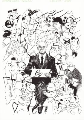 Luca Salvagno | Copertina per l’inserto “Carlo Bisi” per la rivista “Fumetto” ANAFI | Tavole Originali