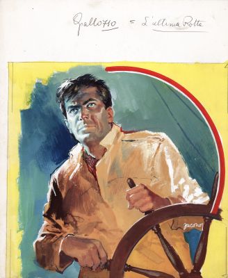 Carlo Jacono | Copertina Il Giallo Mondadori n. 710 “L’Ultima rotta” (Edwin Lanham) | Tavole Originali