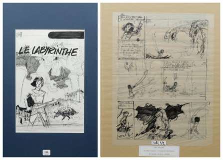 De Gieter | Â«PapyrusÂ». 2 pièces. Dessin original pour le croquis de la couverture | Tessier Sarrou