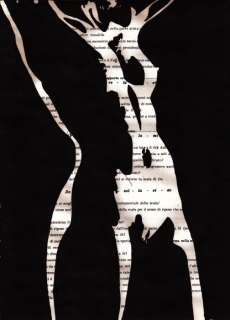 Sin City - Andrea Boriani - carta antica hand painted - Loose page | Catawiki