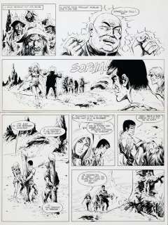 Vance | BobÂ Morane, planche n°36 Ã  l’encre de Chine… | Banque Dessinée