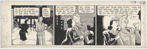 Frank King | King – Gasoline Alley Original Daily Strip 03/28/1944 | Russ Cochran