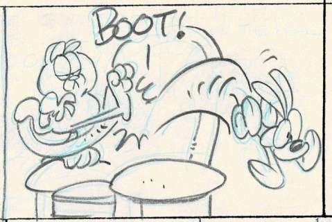 Jim Davis | Garfield - Original ’Sunday’ comic Art - Prelim - Exemplaire unique - (1990) | Catawiki