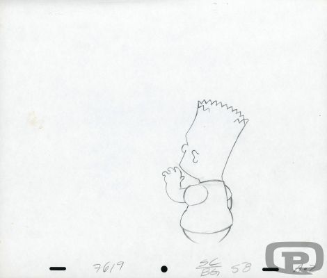 Collective | The Simpsons, Animation Sketches - Bart, Reaching | Pulp’s Art