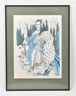 Eppo Doeve “le roi de l’hiver” caricature dessin animé satirique Joop den Uyl | Comic Art Masters