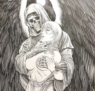 Tim Vigil | Vampire Kiss - Original drawing by Tim Vigil - (2020) | Catawiki