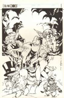 Adam Hughes, Brian Stelfreeze, Karl Story - Gaijin studios christmas card jam piece - adam hughes, brian stelfreeze, cully hamner, and karl story - 1999 signed