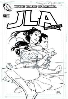 Joshua Middleton - jla: classified #50 cover (great wonder woman / superman bondage! ) 2007
