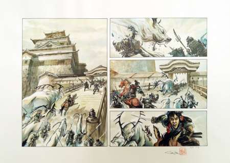 Lupattelli, Carita | Lupattelli, Carita - Demi-planche originale couleur - La Légende des nuées écarlates : Izunas T2 - Yamibushi - (2015) | Catawiki