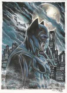 Fabio D’agata | Batman - F. D’Agata - illustrazione originale - china e acquarello su cartoncino formato A4 - Page volante - Exemplaire unique | Catawiki