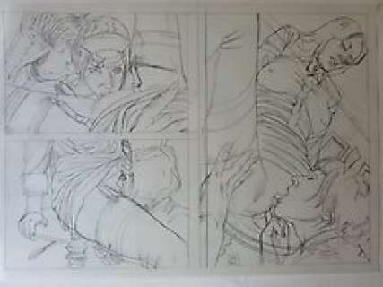 Xavier Duvet | Féminisation - Dessin original préparatoire - Féminisation - Page volante | Catawiki