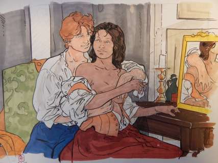 Pã¢Ques, Olivier | PÃ¢ques, Olivier - Originele tekening in kleur - Loïs - (2018) | Catawiki