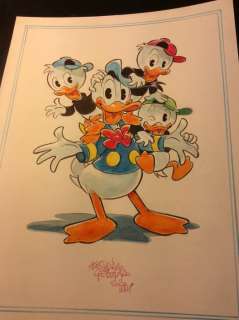 Alessandro Gottardo | Donald Duck - â€œLe amate birbe dello Zio Paperinoâ€ - Page volante - Exemplaire unique - (2020/2020) | Catawiki