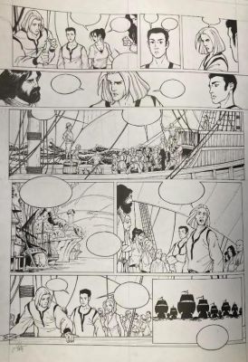 DESSIN ORIGINAL DE CHRISTIAN PATY POUR LA GESTE DES CHEVALIERS DRAGONS : PLANCHE 30 | Pulp’s