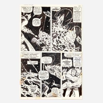 Lot 133 - Herb Trimpe and Mike Esposito, Incredible Hulk #137 Story Page 22 Original Art (Marvel Comics, 1971) | Landry Pop Auctions