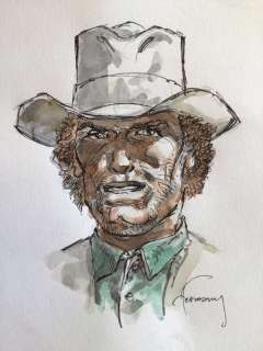 Hermann | Hermann - Dessin original couleur - Comanche - Red Dust | Catawiki