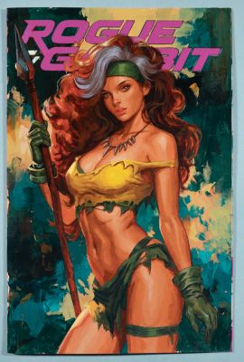 Jonathan Knight - Savage Land Rogue - Acrylic painting on a Rogue & Gambit blank variant