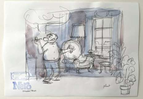 Cromheecke, Luc | Cromheecke, Luc - 10 Originele ontwerpschetsen - Nero - "De Toet van Tut" - (2020) | Catawiki