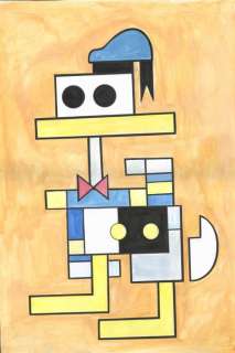 Tony Fernandez, Disney Artist | Donald Duck inspired by Picasso’s Paintings - Original Painting - 70 x 50 cm -Tony Fernandez | Catawiki