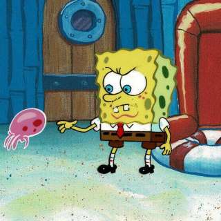 Nickelodeon | Spongebob - RARE : x2 Originals Production CELs of the Season 01 + copy background - EO - (1999) | Catawiki