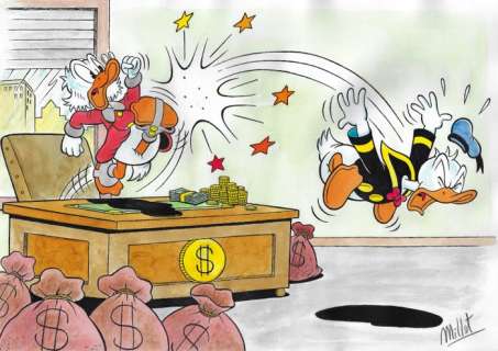 Millet | Millet - Original Drawing - DIN A3 - Donald Duck & Scrooge McDuck | Catawiki