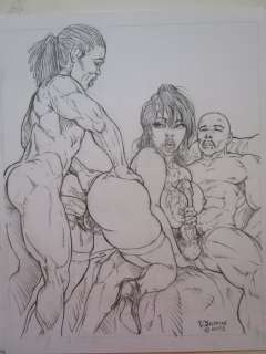 Vincent Stephens | Stephens, Vincent - Dessin original - Trio - Format: 28 x 35 cm. - (2005) | Catawiki