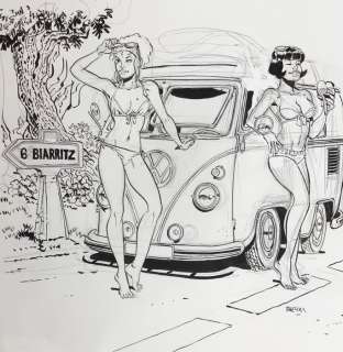 Meynet | Meynet, Félix - Dessin original - Biarritz | Catawiki