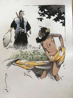 Michetz, Marc | Michetz, Marc - Dessin original couleur - Kogaratsu - La fille dans la rivière - (2019) | Catawiki