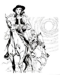 Gino D’antonio | # LUCCA Comics 2021 exhibition - Collana Rodeo/Storia del West n. 56 - G. D’Antonio - Original Cover "Veleno Giallo" - Page volante - Exemplaire unique - (1972) | Catawiki