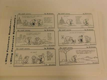 The Small Society Newspaper Comic Proofs | misc / divers