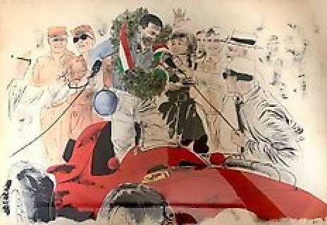 Guido Crepax | # LUCCA Comics 2021 exhibition - Guido Crepax - illustrazione originale firmata con monogramma "300 all’ora" - Page volante - Exemplaire unique - (1960) | Catawiki