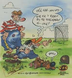 Eric Schreurs - 1 originele inkleuring + zwartfilm - Joop klepzeiker - Originele inkleuring (aquarel) - met lijntekening-layover cellofaan - (1991)