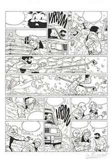 Sikorski, Alain - Original page (p.36)  - Tif et Tondu 45  - Le mystère de la chambre 43  - (1997)