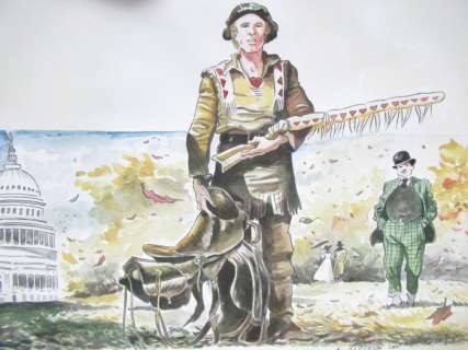 Beniamino Delvecchio | Ken Parker - B. Delvecchio - illustrazione originale " Omicidio a Washington ’’ - (2015) | Catawiki