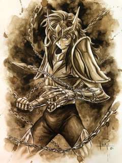 Juapi Coffee Artist | Original Coffee Painting - SHUN DE ANDRÃ“MEDA (2021) | Catawiki