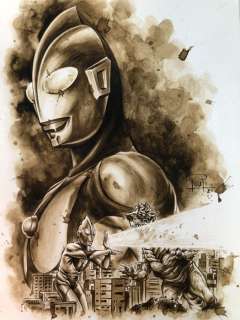 Juapi Coffee Artist | Original Coffee Painting - ULTRAMAN (2021) | Catawiki