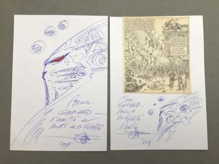 Druillet | Druillet, Philippe - 2x Dessin original dédicacé | Catawiki