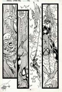 Erik Larsen Mike Machlan - amazing spider-man #336 p 13 (historic ‘sinister six‘ spidey battling vulture in every panel! ) 1990