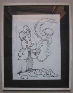 Benito Jacovitti | Jacovitti - illustrazione originale "Attentato alla SIP" - Page volante - Exemplaire unique - (1975) | Catawiki