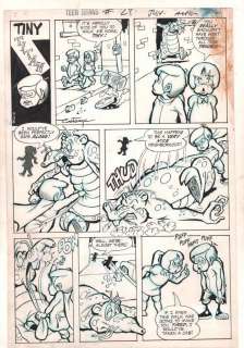 John Costanza - Teen Titans #28 ‘Tiny Titan‘ One Page Story - Batman Drawing on Back - 1970