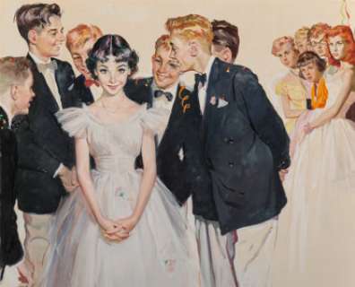  - Ernest Chiriacka (American, 1920-2010)
 Birthday Party, The Saturday Evening Post interior illustration, December 7, 195...